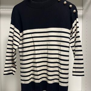 Talbots Striped Mockneck Sweater